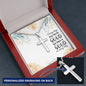 Every Day May Not Be Good But There Is Good In Every Day Personalized Cross With Ball Chain
