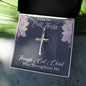 Personalized Stainless Steel Cross Necklace w/ MC