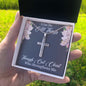Personalized Stainless Steel Cross Necklace w/ MC