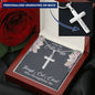 Personalized Stainless Steel Cross Necklace w/ MC