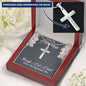 Personalized Stainless Steel Cross Necklace w/ MC