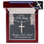 Personalized Stainless Steel Cross Necklace w/ MC