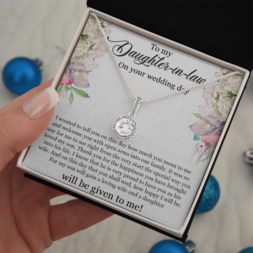 To My Daughter In Law Eternal Hope Necklace