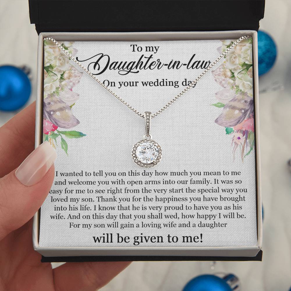 To My Daughter In Law Eternal Hope Necklace
