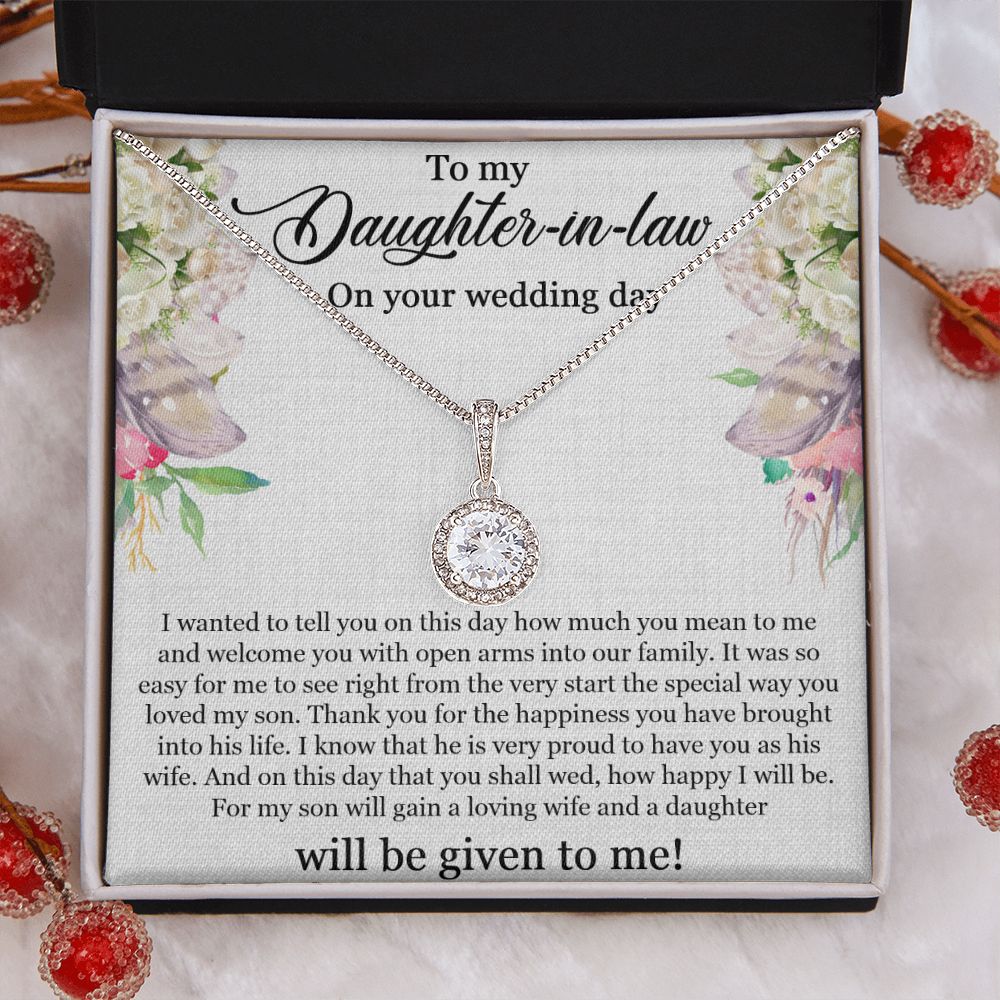 To My Daughter In Law Eternal Hope Necklace