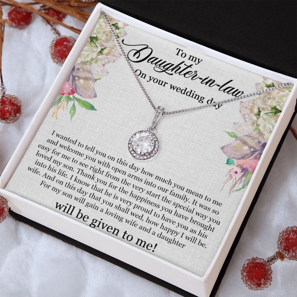 To My Daughter In Law Eternal Hope Necklace