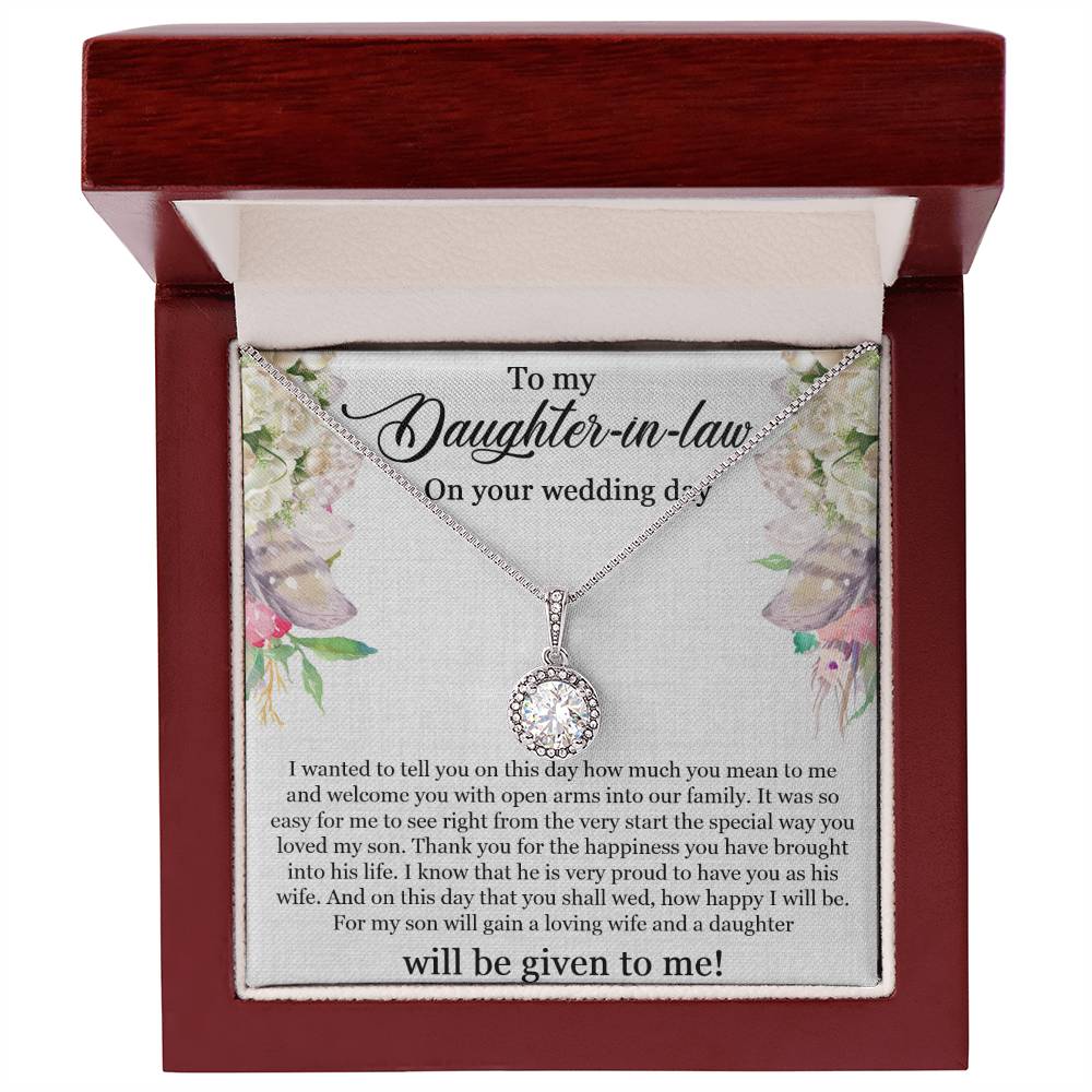 To My Daughter In Law Eternal Hope Necklace