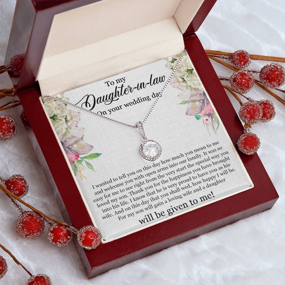 To My Daughter In Law Eternal Hope Necklace
