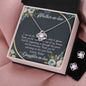 To My Mother In Law Love Knot Earring & Necklace Set