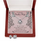 To My Teacher Wife Love Knot Earring & Necklace Set