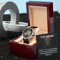 To My Husband Men's Openwork Watch + MC