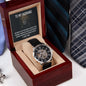 To My Husband Men's Openwork Watch + MC