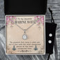 To My Marine Wife Eternal Hope Necklace + Clear CZ Earrings