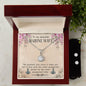 To My Marine Wife Eternal Hope Necklace + Clear CZ Earrings
