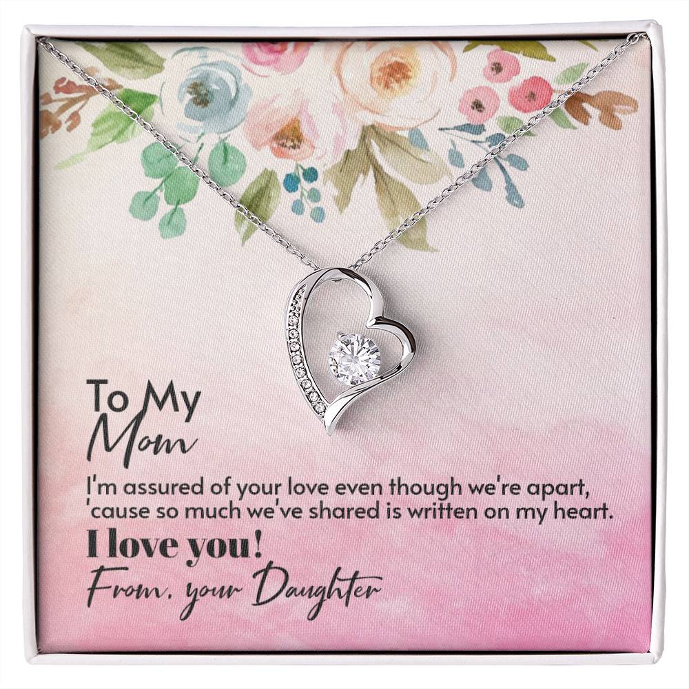 To My Mom Forever Love Necklace with On Demand Message Card