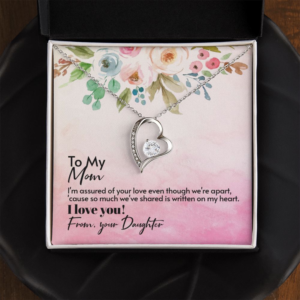To My Mom Forever Love Necklace with On Demand Message Card