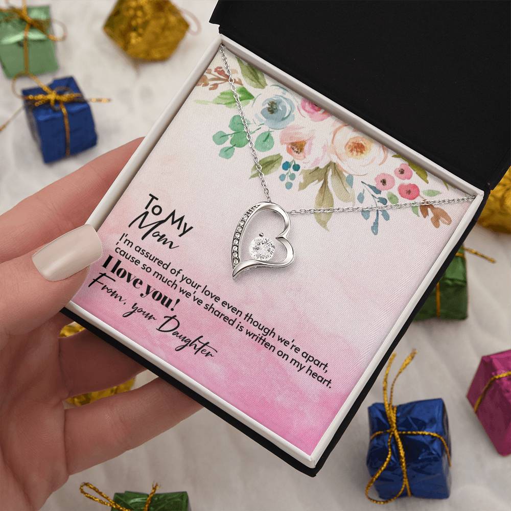 To My Mom Forever Love Necklace with On Demand Message Card