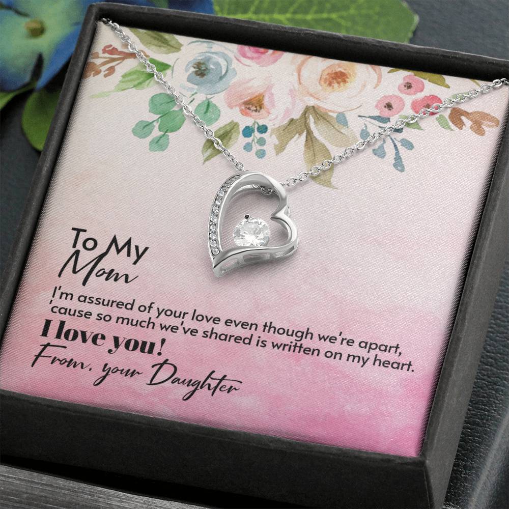 To My Mom Forever Love Necklace with On Demand Message Card