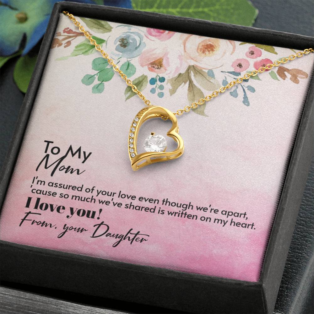 To My Mom Forever Love Necklace with On Demand Message Card