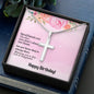 To My Friend Happy Birthday Stainless Cross Necklace w/ MC