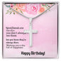 To My Friend Happy Birthday Stainless Cross Necklace w/ MC