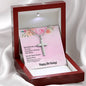 To My Friend Happy Birthday Stainless Cross Necklace w/ MC