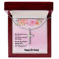 To My Friend Happy Birthday Stainless Cross Necklace w/ MC