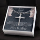 To My Grand Daughter CZ Cross Necklace