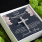 To My Grand Daughter CZ Cross Necklace