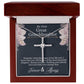 To My Grand Daughter CZ Cross Necklace