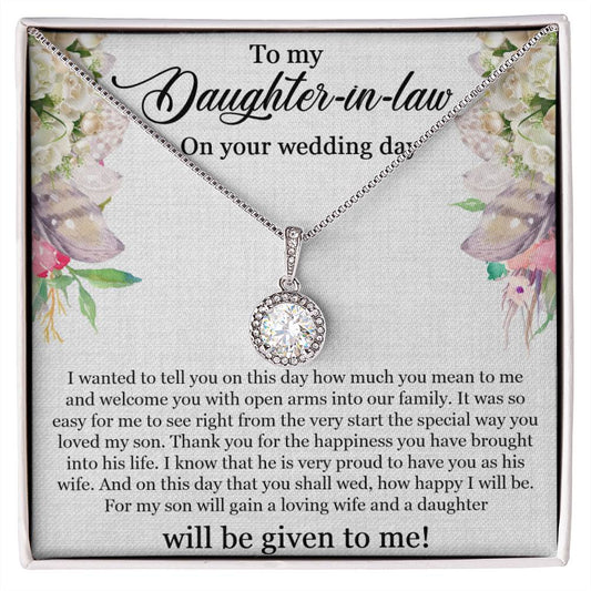 To My Daughter In Law Eternal Hope Necklace