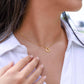 To My Police Wife Delicate Heart Necklace