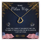 To My Police Wife Delicate Heart Necklace