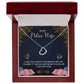 To My Police Wife Delicate Heart Necklace