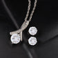 My Best Friend Alluring Beauty Necklace and Clear CZ Earrings