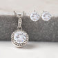 To My Military Wife  Eternal Hope Necklace + Clear CZ Earrings