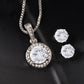 To My Military Wife  Eternal Hope Necklace + Clear CZ Earrings