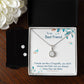 To My Best Friend Eternal Hope Necklace Clear CZ Earrings