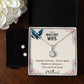 To My Military Wife  Eternal Hope Necklace + Clear CZ Earrings