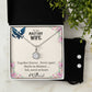 To My Military Wife  Eternal Hope Necklace + Clear CZ Earrings