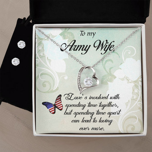 To My Army Wife Forever Love Necklace