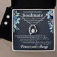 To My Soulmate Forever Love Necklace + Clear CZ Earrings