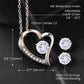 To My Soulmate Forever Love Necklace + Clear CZ Earrings