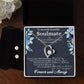 To My Soulmate Forever Love Necklace + Clear CZ Earrings