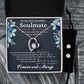 To My Soulmate Forever Love Necklace + Clear CZ Earrings