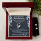 To My Soulmate Forever Love Necklace + Clear CZ Earrings