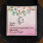 To My Mom Forever Love Necklace with On Demand Message Card